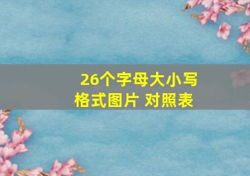 26个字母大小写格式图片 对照表